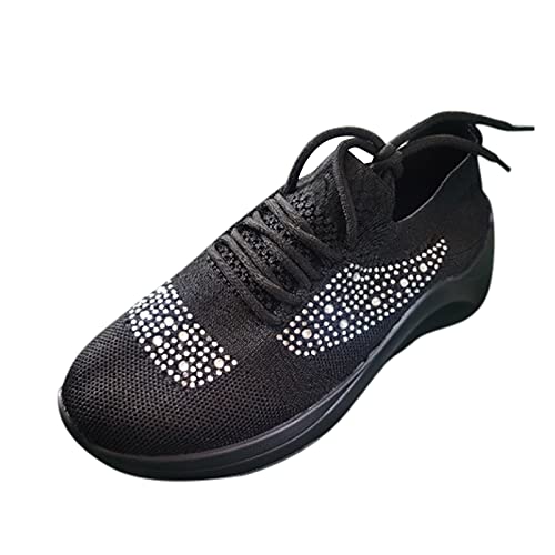 Bambas Mujer Zapatillas Deportivas para Mujer Transpirables Ligeras de Malla para Correr Caminar Trabajar Bambas ortopedicas Mujer
