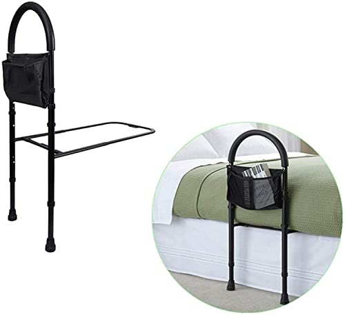 Barandilla cama Barra de asistencia de cama con bolsillo de almacenamiento, riel de cama ajustable en altura for adultos mayores, asistencia for entrar y salir de la seguridad de la cama médica y asis
