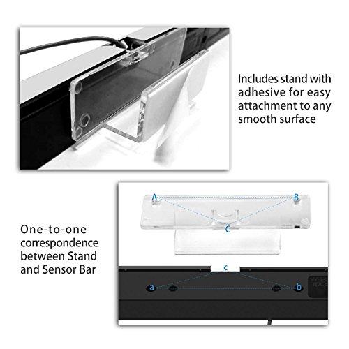 Barra sensora de W - Younik barra sensora infraroja con cable para las consolas NS W y W U ( Plateada / Negra )