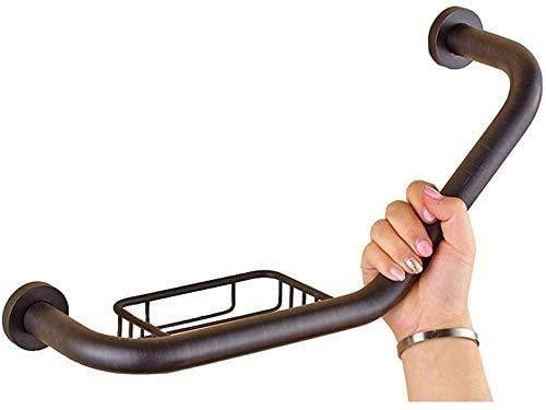 Barras de Agarre de Soporte Discapacitados en Baño Manijas de bañera Handrail Ducha Rampa de inodoro Rampa antideslizante Reposabrazos con acceso al carrito Jabón, Cobre para personas mayores Discapac