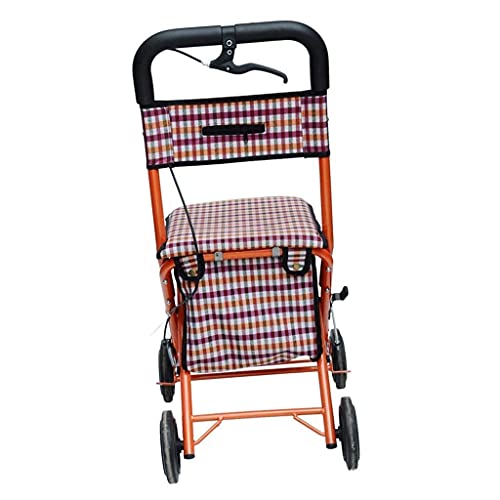 Bastidores para caminar de altura ajustable, andador, andador con ruedas para personas mayores - Carrito de compras plegable con asiento - Ayuda a la movilidad para adultos, personas mayores, ancianos