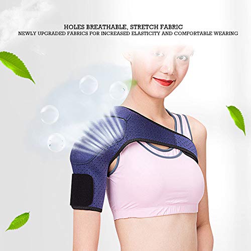 BCLGCF - Soporte de compresión para hombro izquierdo y derecho, para lesiones en el manguito rotador, junta de CA dislocada, bursitis, desgarro de labrum, hombros congelados, tendinitis