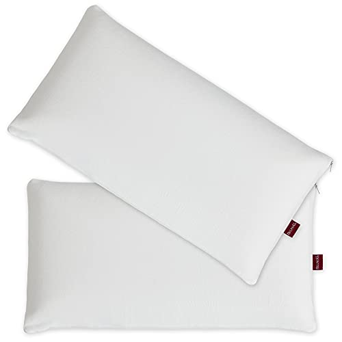 Belnou Almohada Viscoelastica Compacta. Comoda Transpirable. Cremallera. Lavable. Firmeza Media. Confortable Adaptable. Calidad. Visco Bianco. Cama 135 cm