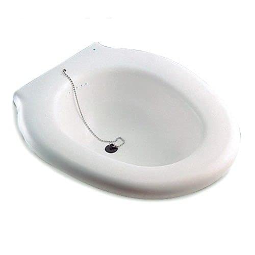 Bidé sanitario acoplable al inodoro de plástico | Medidas: 38 x 41,5 x 14 cm | con tapón