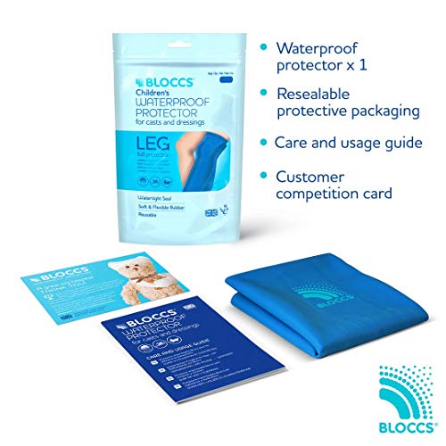 Bloccs Protector de Escayola Impermeable Pierna Completa para Niño, (L)