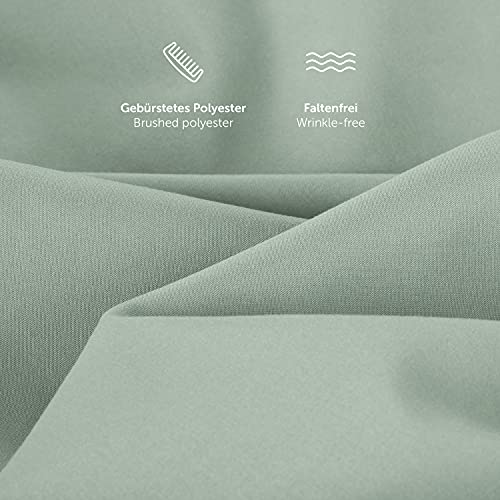 Blumtal Juego de 2 Fundas de Almohada - Funda de Almohada 135x45, Hecha de Suave Tela de Microfibra cepillada, Verde Verano, 45x135 cm