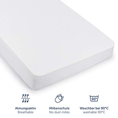 Blumtal Protector de Colchón Impermeable - Cubre Colchón de Algodón Transpirable y Antiácaros, con Elásticos en Todo el Contorno, 90 x 190cm