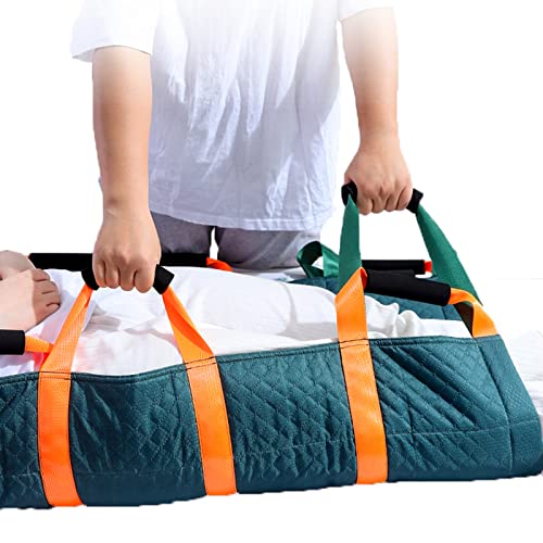 BMDHA CinturóN De Transferencia para Levantamiento De Cuerpo,DiseñO De MúLtiples Manijas Dispositivo De Giro del Paciente,12 Asas De Gran Capacidad De Carga,Suave Y Fuerte