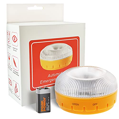 BNEHHOV Luz de Emergencia V16 Homologada Luz de Avería Baliza de Emergencia Coche de Acuerdo con los Requisitos de la DGT LED de Alta Intensidad Luces de Emergencia Apta para días lluviosos y nevados