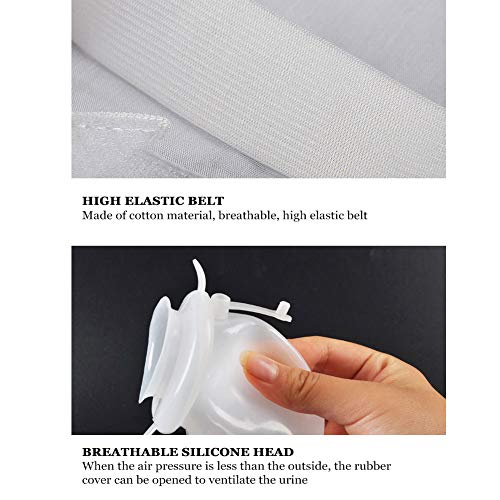 Bolsa de Silicona para Recolección de Orina, Bolsa de Urinario para Incontinencia de Cama de Ancianos Eeutilizable a Prueba de Fugas Transpirable para Hombres y Mujeres(Hombres)
