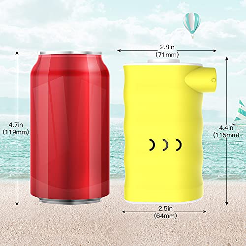 Bomba de Aire eléctrica para hinchables, Inflador eléctrico portátil de batería Recargable para Anillos de natación, Colchones de Aire, Piscinas para niños