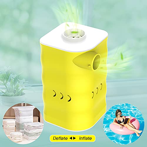Bomba de Aire eléctrica para hinchables, Inflador eléctrico portátil de batería Recargable para Anillos de natación, Colchones de Aire, Piscinas para niños