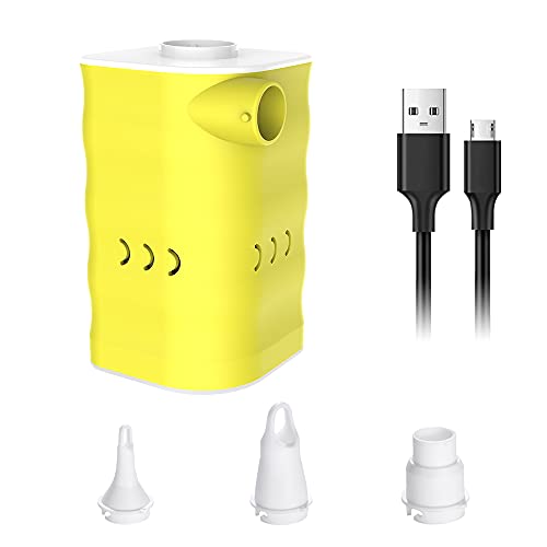 Bomba de Aire eléctrica para hinchables, Inflador eléctrico portátil de batería Recargable para Anillos de natación, Colchones de Aire, Piscinas para niños