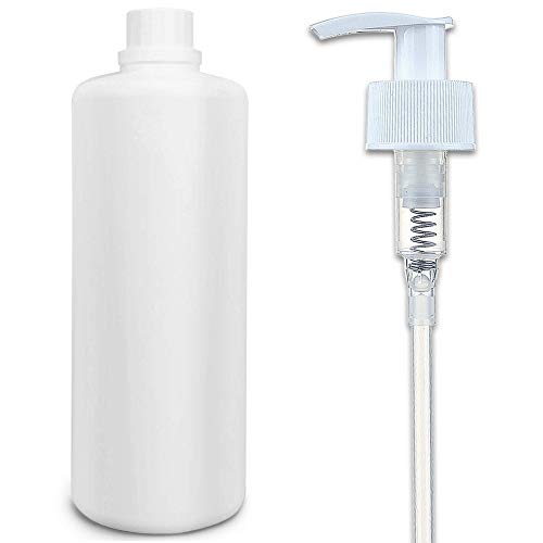 Botella vacía de 1 litro + 1 dosificador, calidad alimentaria, también para jabón, productos de limpieza, productos de cuidado corporal, aceite, salsas, jarabes y bebidas.