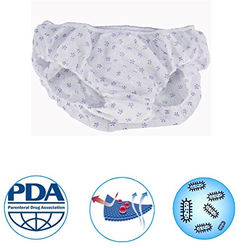 Bragas desechables, calzoncillos de maternidad de la mujer, 7 paquetes no tejidos súper suave cómoda prendas de vestir de los calzoncillos ligeros para el embarazo de maternidad de hospital post partu