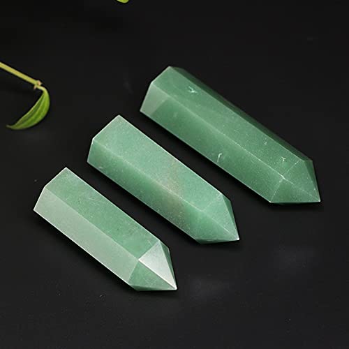 CAIZHI Decoración hogareña 1 unid dongling Natural Jade fluorito Cristal Prisma Hexagonal decoración Mineral restauración rehabilitación Barra decoración del hogar
