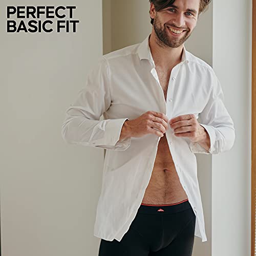 Calzoncillos Boxer de Bambú para Hombre, Pack de 3, Ropa Interior Antibacteriana y Ultra Suave, Ajustados, Comodidad Superior, Negro, Blanco, Gris, Multipack (Negro, Medium)