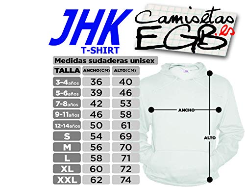 Camisetas EGB Sudadera Parchís Adulto/Niño ochenteras 80´s Retro (XXL, Negro)