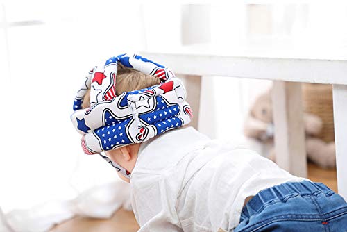 Casco de Bebé Protector de Cabeza Infantil Sombrero de Protección para Niños Casco de Seguridad Ajustable de Algodón