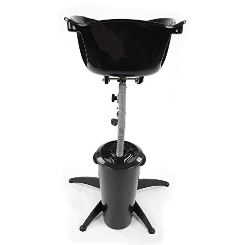 Champú Portátil Altura, Lavabos de Cuidado de Pelo Ajustable Lavabo de Acero Inoxidable Tratamiento Capilar para Peluqueria de Salón de Belleza
