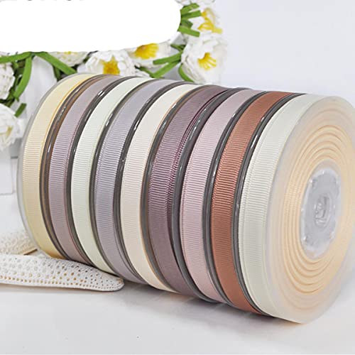 Cinta de grosgrain al por mayor 6 9 13 16 19 22 mm 100 yardas / lote Marrón oscuro para accesorios de vestido de bricolaje Decoración de la boda de la casa-suero de leche 824,6 mm
