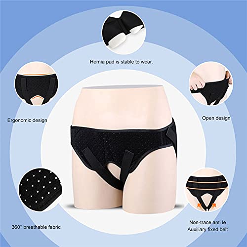 Cinturon Hernia Inguinal, Cinturón Inguinal para Hernias, GVFKGD Braguero Hernia Inguinal Izquierdo y Derecho de Doble Cara para un Soporte Suave y Confiable