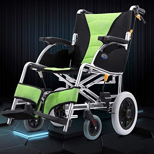 CLJ-LJ - Carrito para hospitales y hospitales, ligero y plegable, para silla de ruedas, conducción médica adulto, material médico, aleación de aluminio en silla de ruedas portátil Vieja, P