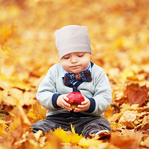 CNNIK 3 Piezas Bebé Beanie Sombrero Recién Nacidos Niño Pequeño Sombrero para 0-3 Meses Bebés Niños Niñas Gorros Otoño Otoño Invierno (Color Oscuro)