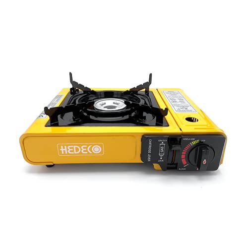 Cocina pórtatil de gas. Campingaz. Hornillo de camping portatil para acampadas. TAMAÑO: 36 x 9 x 31,5. COLOR AMARILLO. POTENCIA: 2,3 KW. Manual instrucciones incluido. Camping.