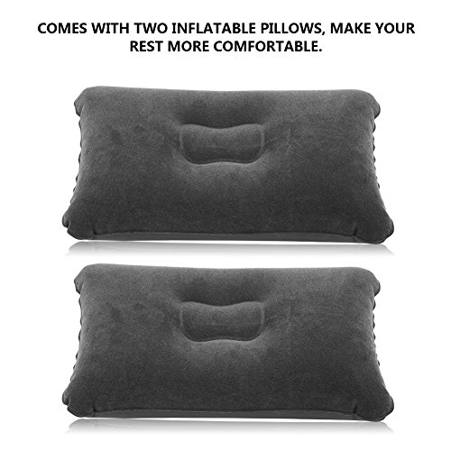 Colchón inflable, cama inflable para coche, colchón de asiento trasero para coche, cama de aire, inflable, con bomba de aire y almohadas para descanso, sueño, viajes, camping, 85 x 136 cm