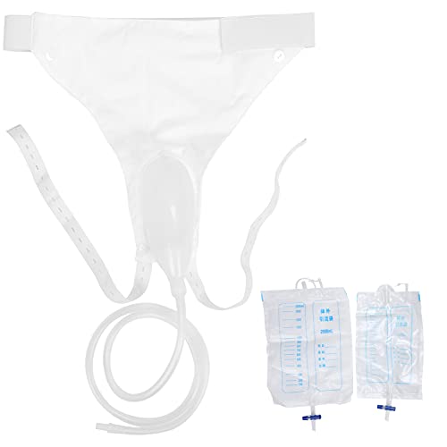 Colector de orina de silicona, Unisex usable Hombres Mujeres Colector de orina Tubo de recolección de orina Bolsa de drenaje Evitar vergüenza para ancianos
