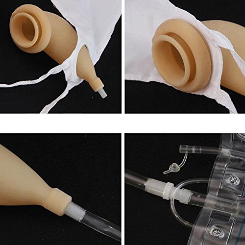 Colector De Orina Protable Wearable System Con Bolsa De Recogida De Prueba De Derrames 1000ML,Male