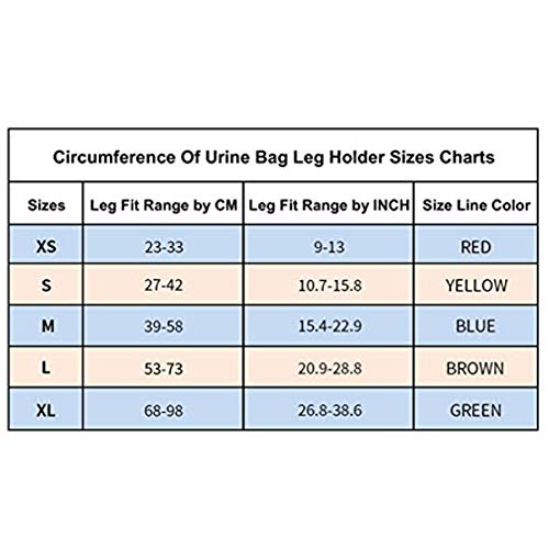 Comfort Sleeve Urine Catheter Bag Leg Holder for Incontinence Supporting Attached (1 PCS, XS)