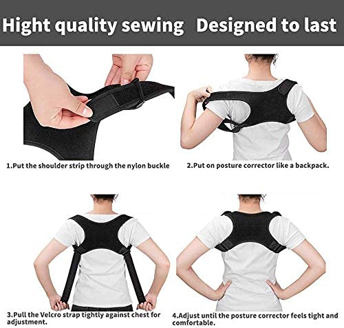 Corrector de postura Niños Niñas Corrector de postura ajustable Soporte de espalda Cinturón de hombro para niños Rectificar Enderezar Corrección Alivio del dolor Belleza Soporte de apoyo para niños