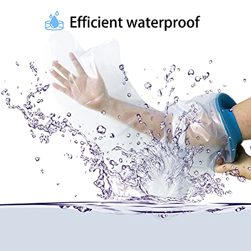 Cubierta de fundición para ducha, protectores fundición impermeables para adultos con brazo completo fundición a prueba agua funda de brazo fundido fundas de yeso, apósitos impermeables para heridas