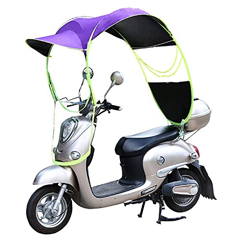 Cubierta de Lluvia para sombrilla eléctrica para Bicicleta, sombrilla Universal para Scooter de Motor, sombrilla de Movilidad y Cubierta para Lluvia Impermeable, púrpura