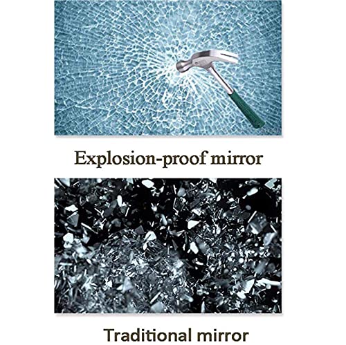 DBOATB Espejo de baño Pantalla táctil Inteligente iluminada por LED Espejo de Pared Luz de Espejo Desempañador de baño Espejo Regulable (Luz cálida Horizontal60 * 80cm)