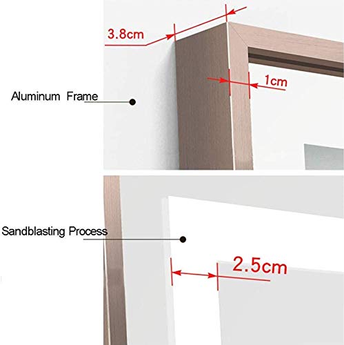 DBOATB Espejo de baño Pantalla táctil Inteligente iluminada por LED Espejo de Pared Luz de Espejo Desempañador de baño Espejo Regulable (Luz cálida Horizontal60 * 80cm)