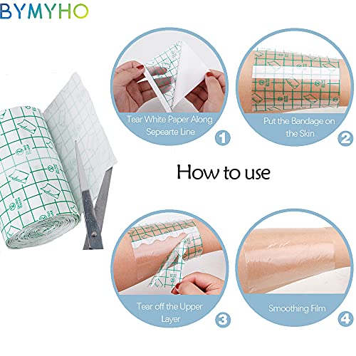 Dermalize Tattoo 10m x 15cm Parches Para Tatuajes vendaje de tatuajes impermeable transparente tattoo supplies pro transpirable antibacteriano (10mX15cm, verde)