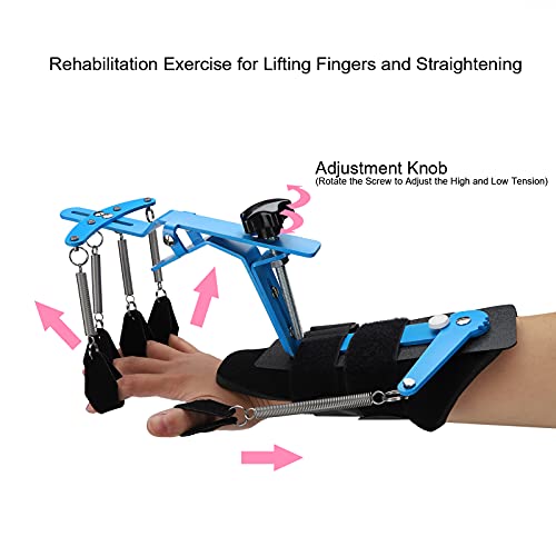 Dispositivo Ortopédico Dinámico para Dedos, Diseño de Mandril Force Active Grip Ortesis de Muñeca para Dedos Tirón Pasivo con Correas de Esponja para Centro de Rehabilitación