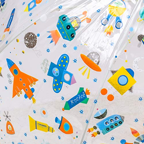 DJECO Paraguas Espacio Accesorios, Juventud Unisex, Multicolor (Multicolor), único