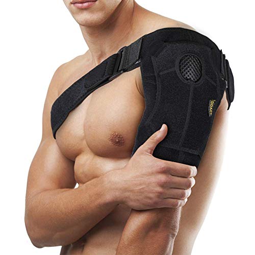 Doact Hombro Apoyo de Neopreno con Almohadilla de Presión Ajuste de Compresión Respirable Apoyo de Hombro para Manguito Rotador para Mujer y Hombre Ambos Hombros Izquierdo y Hombros Derecho