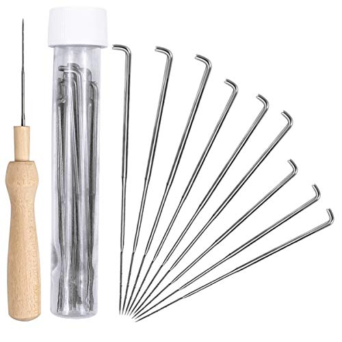 Dokpav 30PCS 3 Tamaños Agujas de Fieltro, Aguja de Fieltro de Lana, Herramientas de Fieltrar de Madera con Botellas Transparentes y Mangos de Madera, Juego de Agujas de Fieltrar