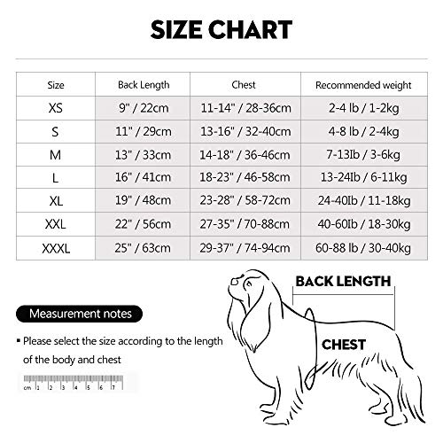 Dotoner Chaleco de recuperación para Perros y Gatos, Protector de heridas Abdominales, Ropa quirúrgica médica para Cachorros(Gris,L)