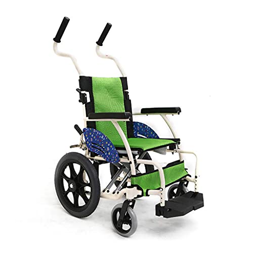 DYR Conducción médica en Silla de Ruedas para niños, Silla de Ruedas Plegable fácil Carro para discapacitados Silla de Ruedas Manual para niños