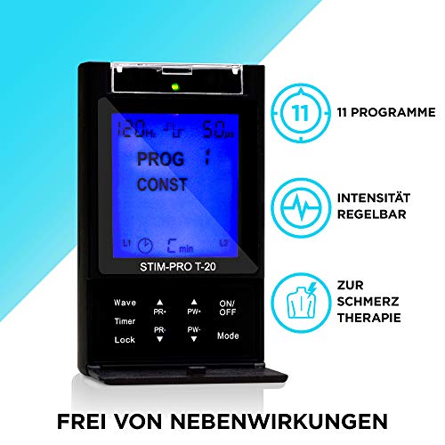 Electroestimulador TENS antidolor uso sencillo - Aparato analgésico 23L - 11 programas