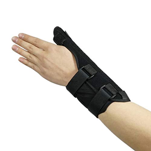 EXCEART Férula para Pulgar Férula Estabilizadora de Muñeca Férula para Tendinitis Artritis Esguinces Soporte de Antebrazo Yeso Negro (Izquierda Talla S)