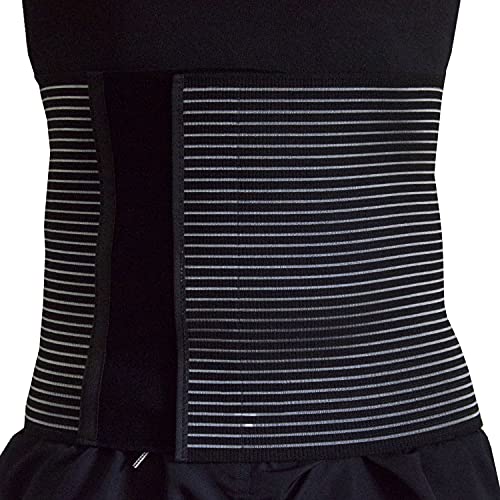 Faja abdominal postoperatoria unisex de contención postparto operación, alivio del dolor de espalda, cierre ajustable, H 28 (negro, L)