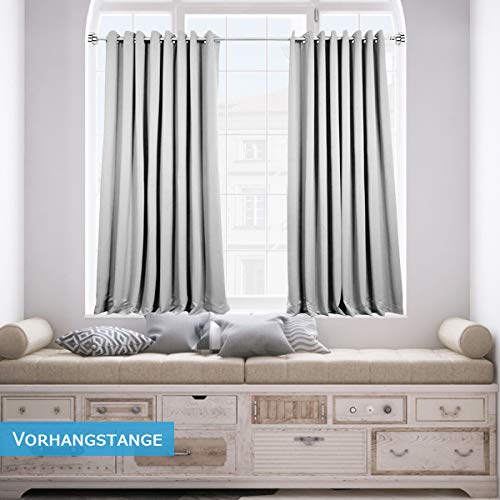 Fazusen Barra telescópica de acero inoxidable sin taladrar, longitud ajustable para toallero, barra de cortina de ducha, barra de armario (cromo, 80 (85 – 130 cm)