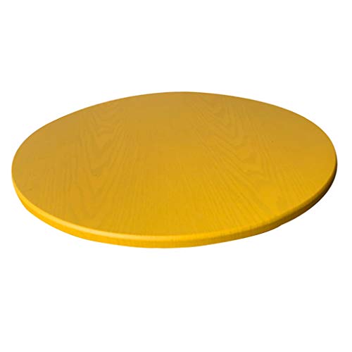Fenteer El Paño De La Cubierta De La Redonda Se Ajusta A Las Mesas Redondas De 44-48 Pulgadas Mantel Impermeable - Amarillo, 120cm máximo